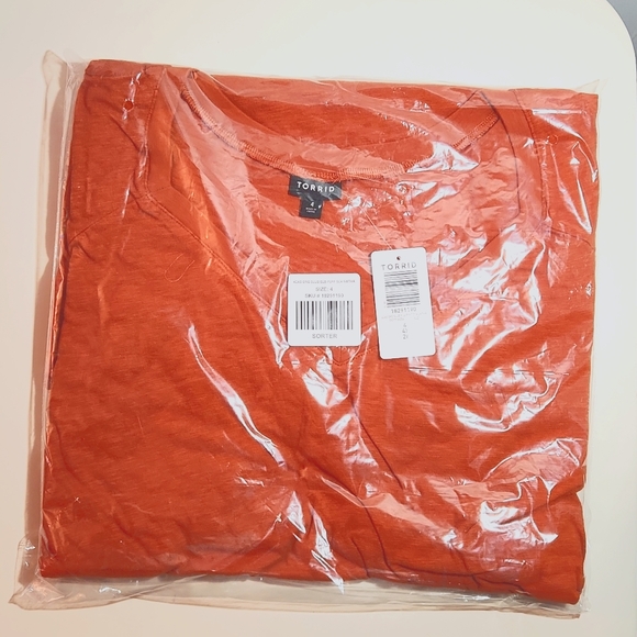 ❤️NWT VINTAGE TORRID DRESS PUFF SLEEVE - POCKETS SKATER RUSTY ORANGE - PLUS SIZE - Picture 4 of 13